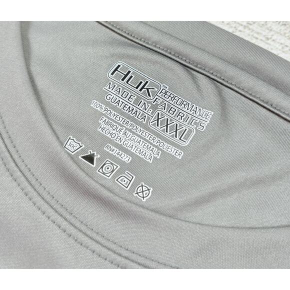 Huk Men's Performance Fishing Kryptek Vented Long Sleeve Charcoal Gray Size 3XL - Picture 4 of 7